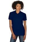 Women's Double Piqué Polo - Navy