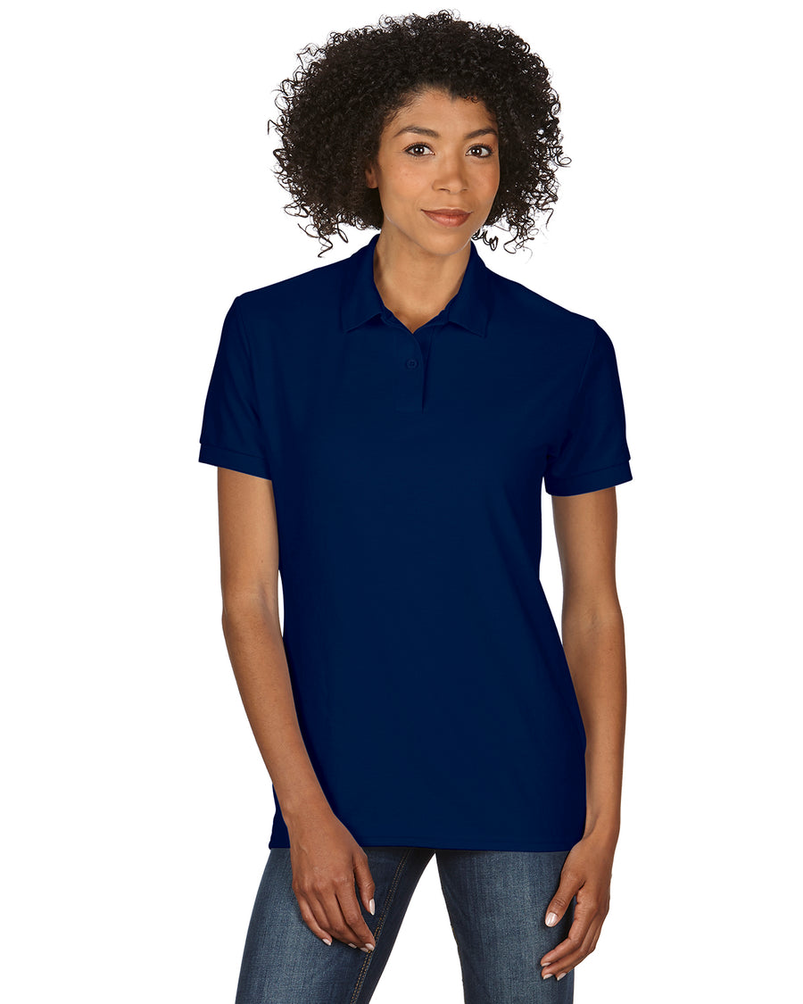 Women's Double Piqué Polo - Navy