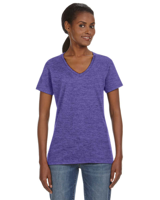 Women's Lightweight V-Neck T-Shirt - Heather Purple