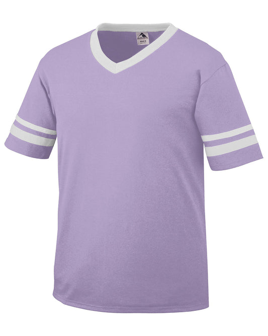 Unisex Sleeve Stripe Jersey - Light Lavndr / White