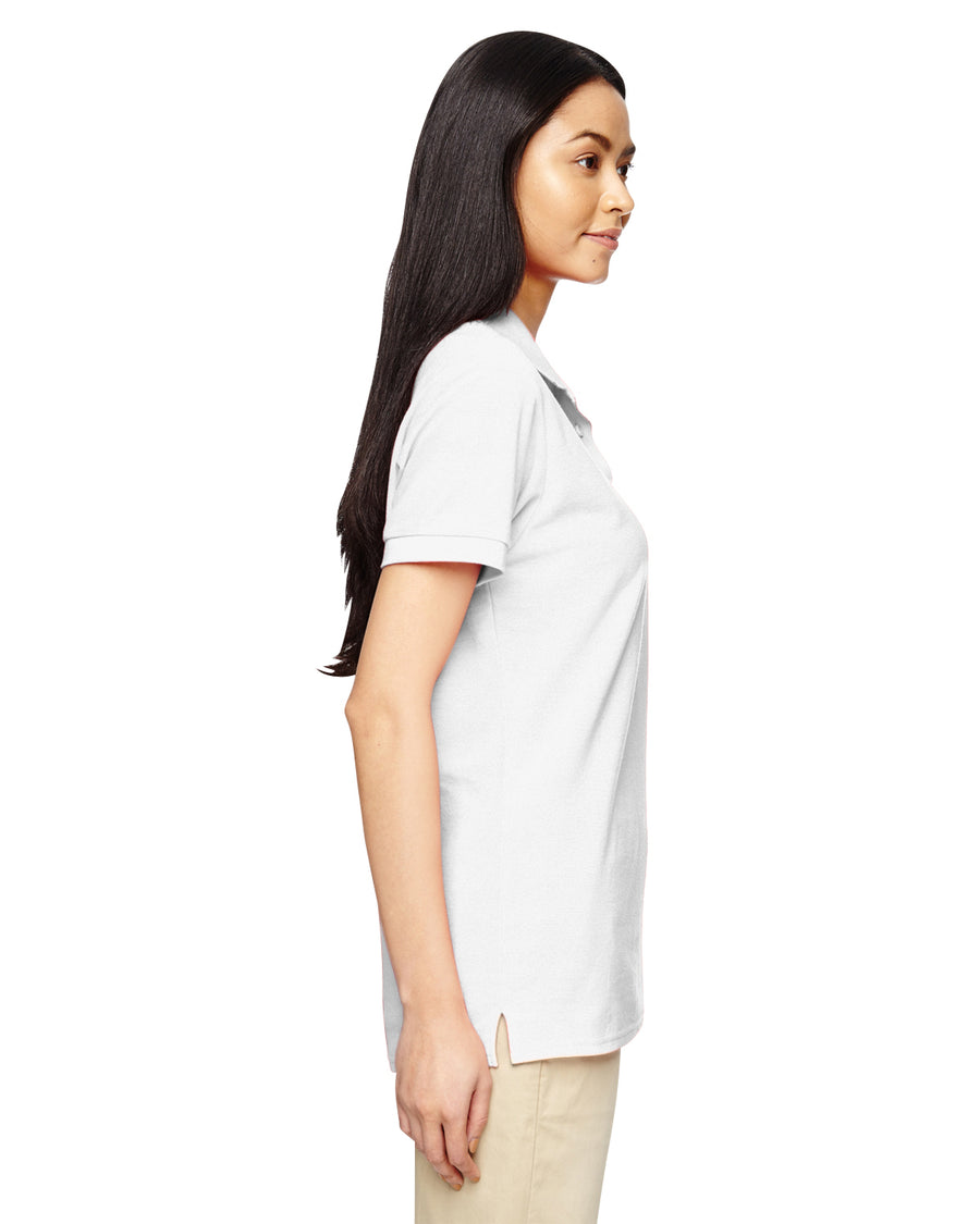 Women's Double Piqué Polo - White