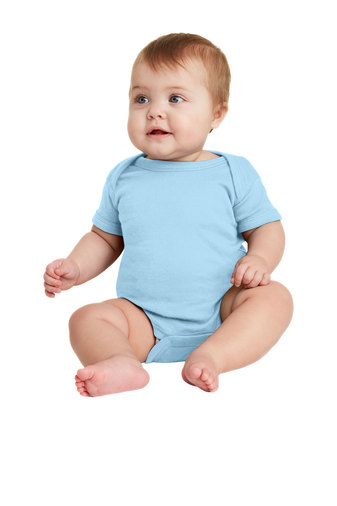 Infant Baby Rib Bodysuit - Light Blue