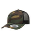 Yupoong 6606 - Unisex Retro Trucker Cap - Green Camo / Black
