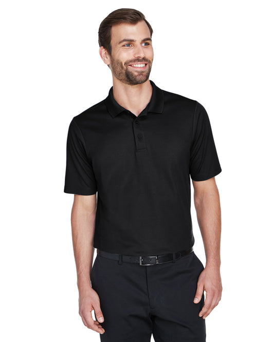 CrownLux Performance™ Men's Plaited Polo - Black