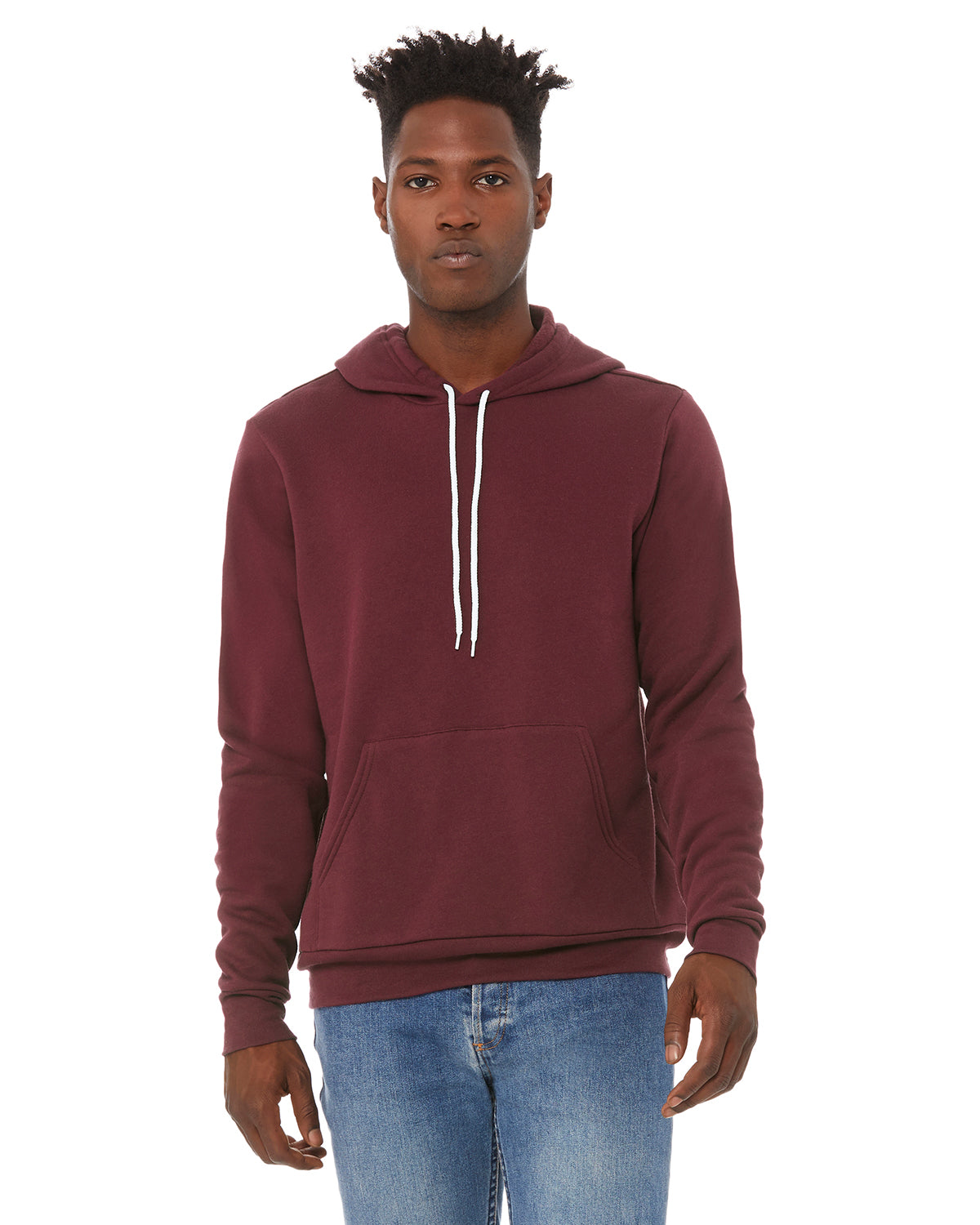 Unisex Sponge Fleece Pullover Hoodie - Maroon
