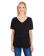 Threadfast Apparel 203FV - Women's Triblend Fleck Short-Sleeve V-Neck T-Shirt - Black Fleck