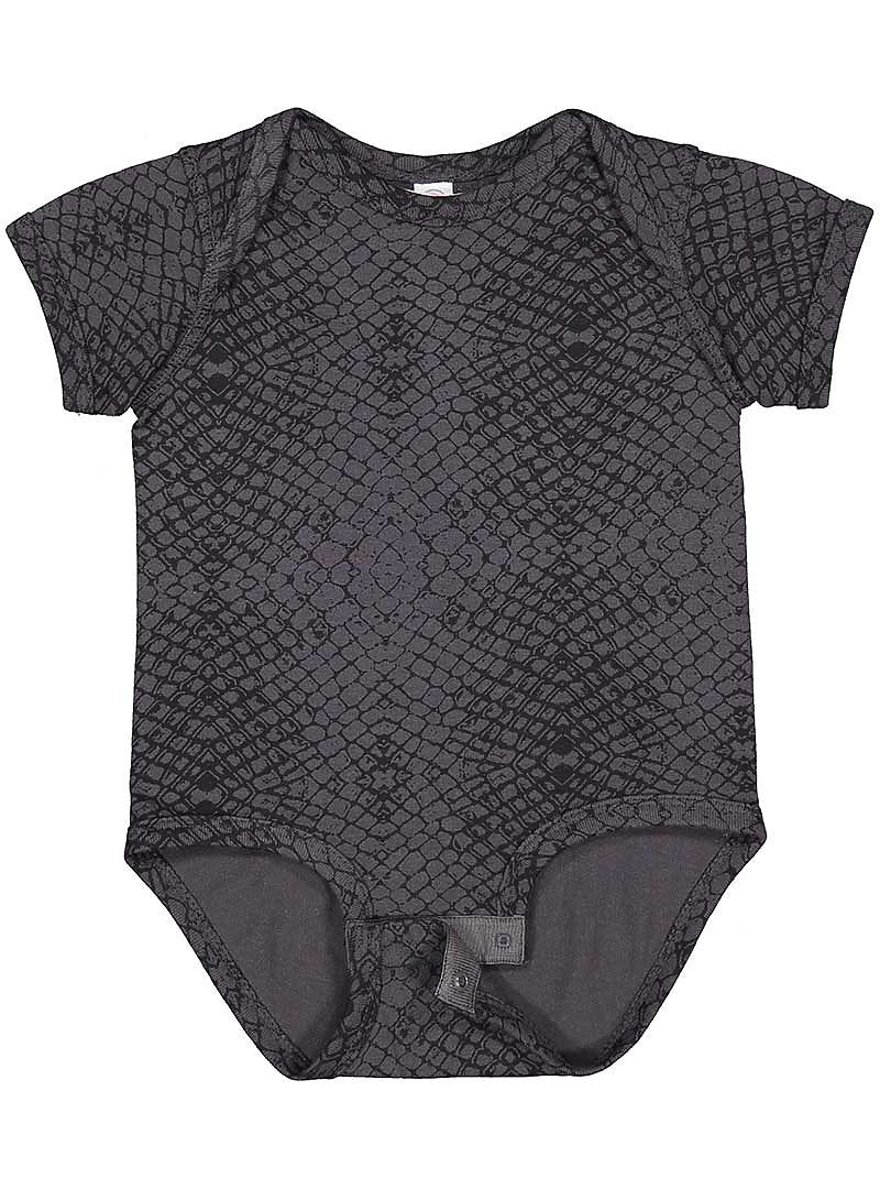 Infant Fine Jersey Bodysuit - Black Reptile