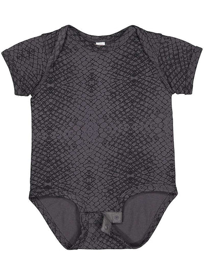 Infant Fine Jersey Bodysuit - Black Reptile