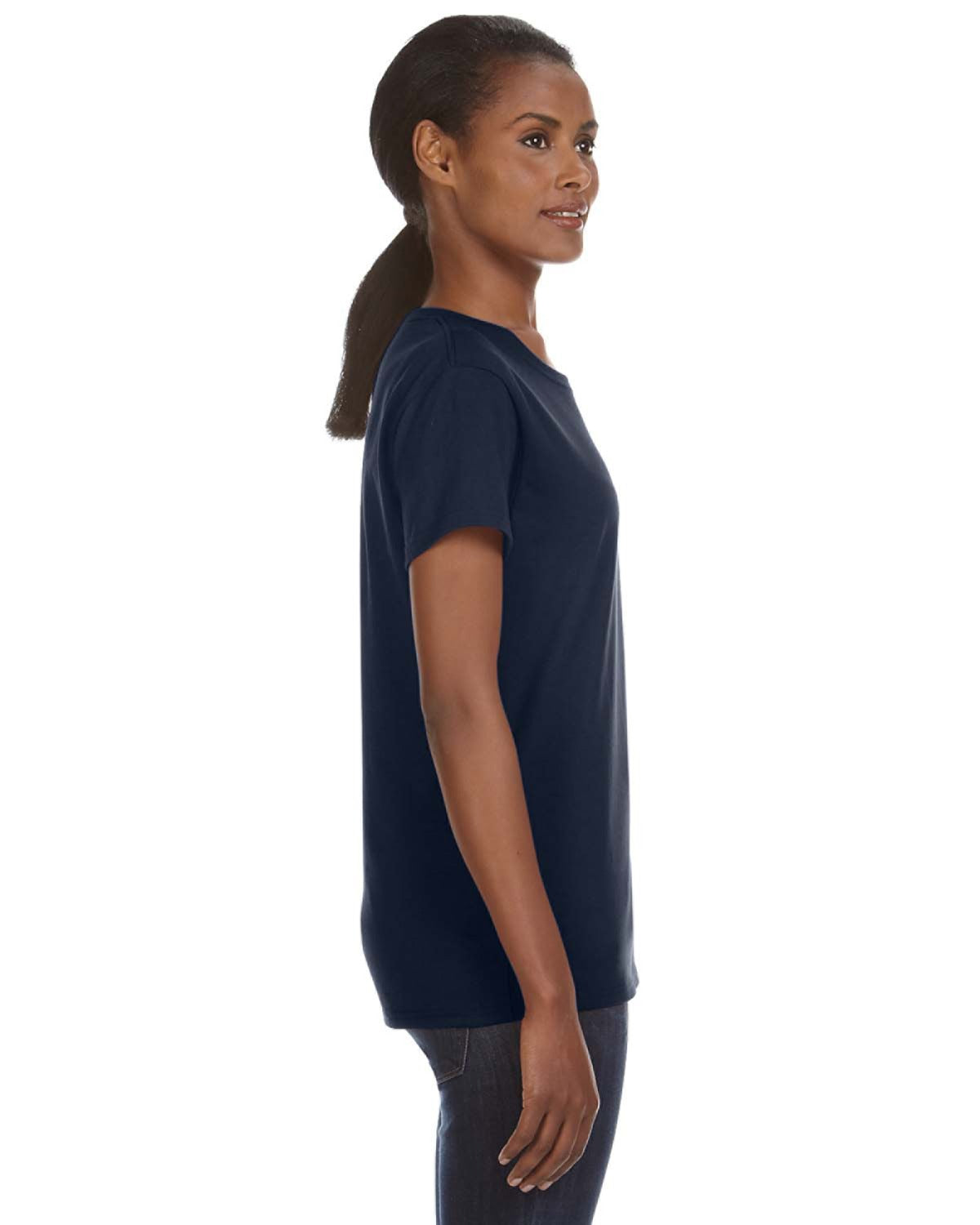 Women's Midweight Mid-Scoop T-Shirt - Navy