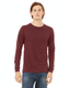 Bella + Canvas 3501CVC - Unisex Jersey Long-Sleeve T-Shirt - Heather Cardinal