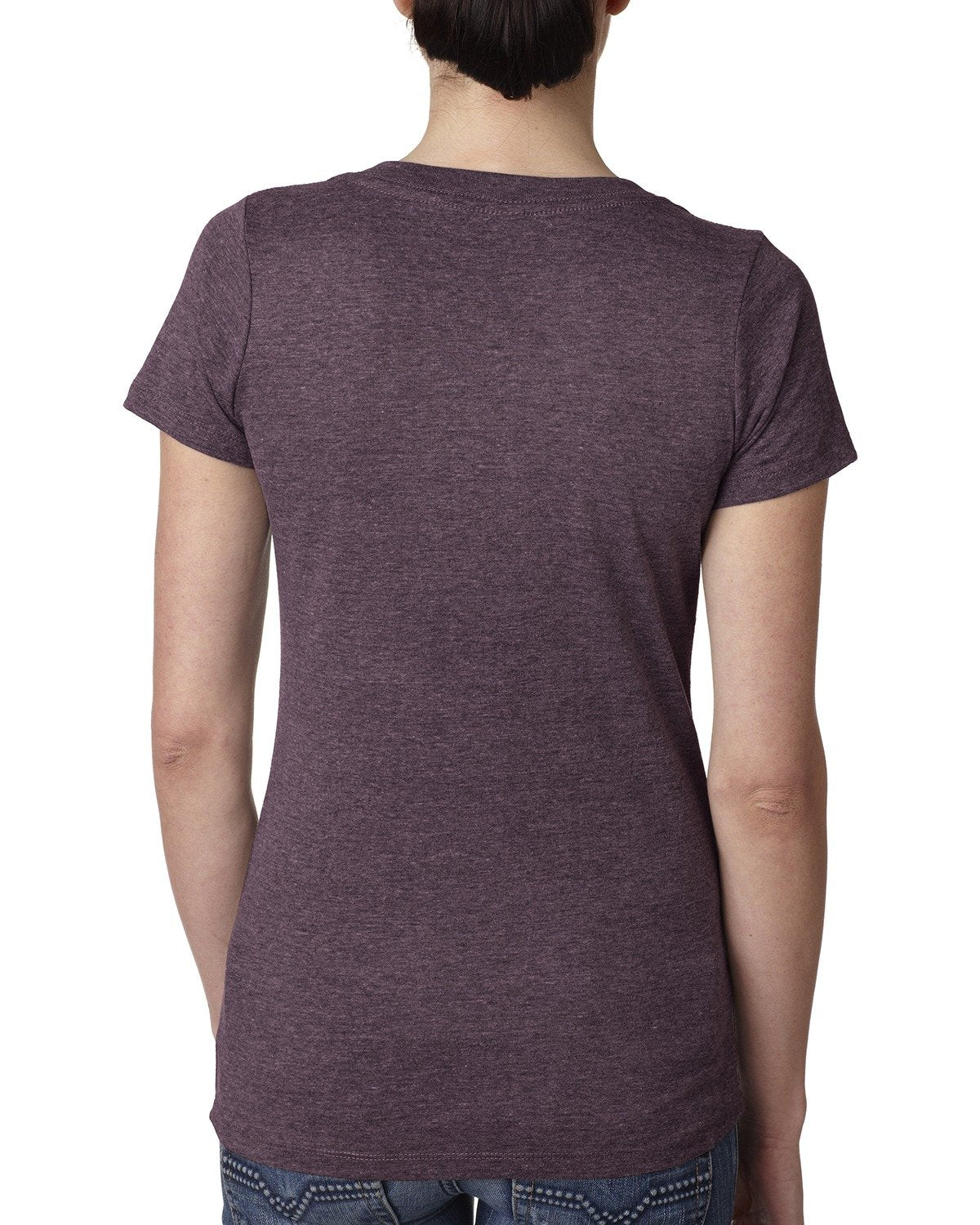 Women's Triblend Deep V - Vintage Purple
