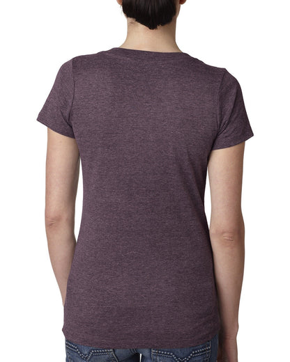 Women's Triblend Deep V - Vintage Purple