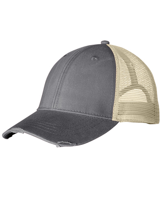 Distressed Ollie Cap - Charcoal / Tan