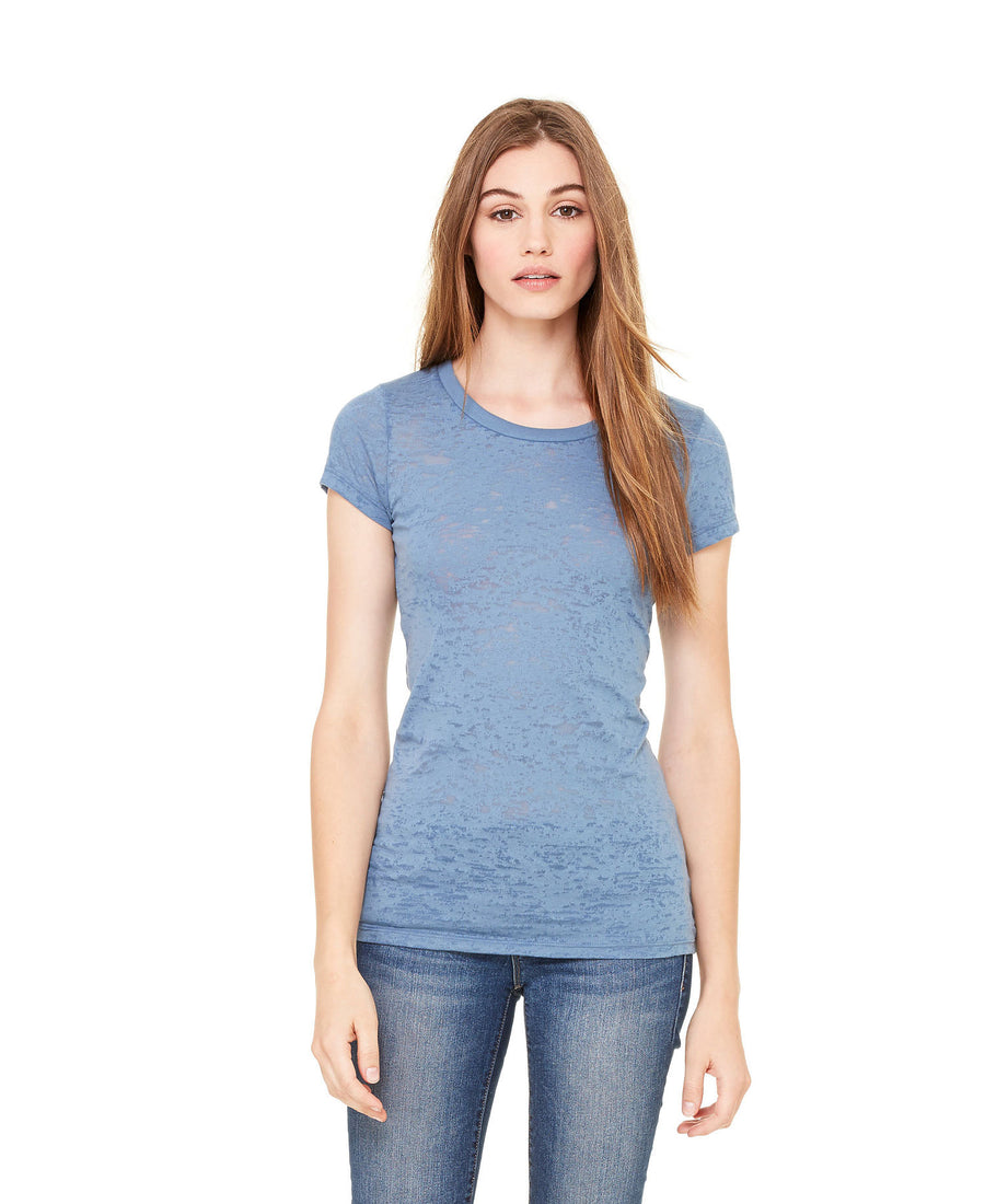 Women's Burnout Tee - Steel Blue