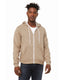 Bella + Canvas 3739 - Unisex Poly-Cotton Sponge Fleece Full-Zip Hoodie - Tan