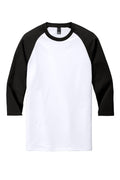 Unisex Perfect Tri 3/4-Sleeve Raglan - Black / White