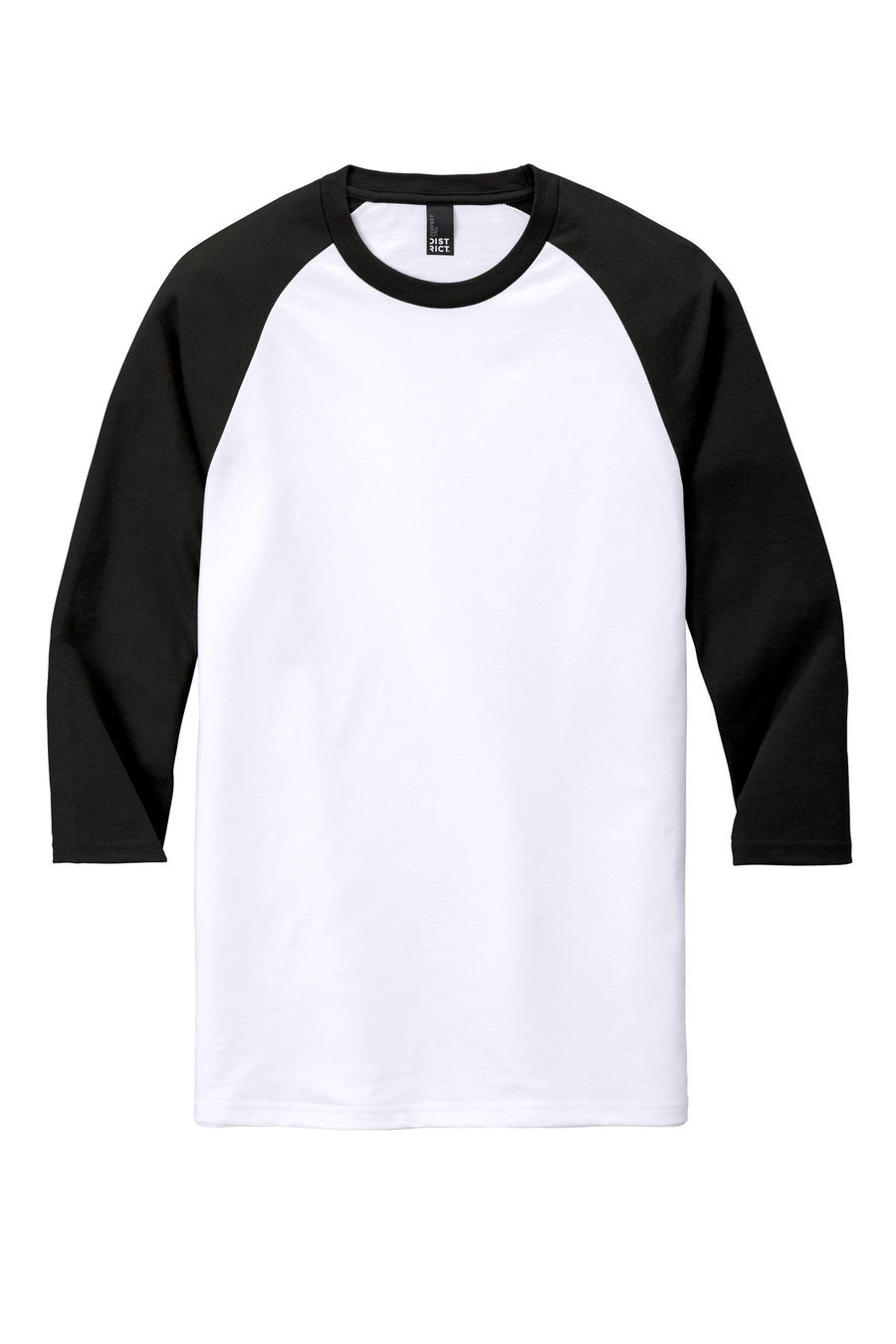 Unisex Perfect Tri 3/4-Sleeve Raglan - Black / White