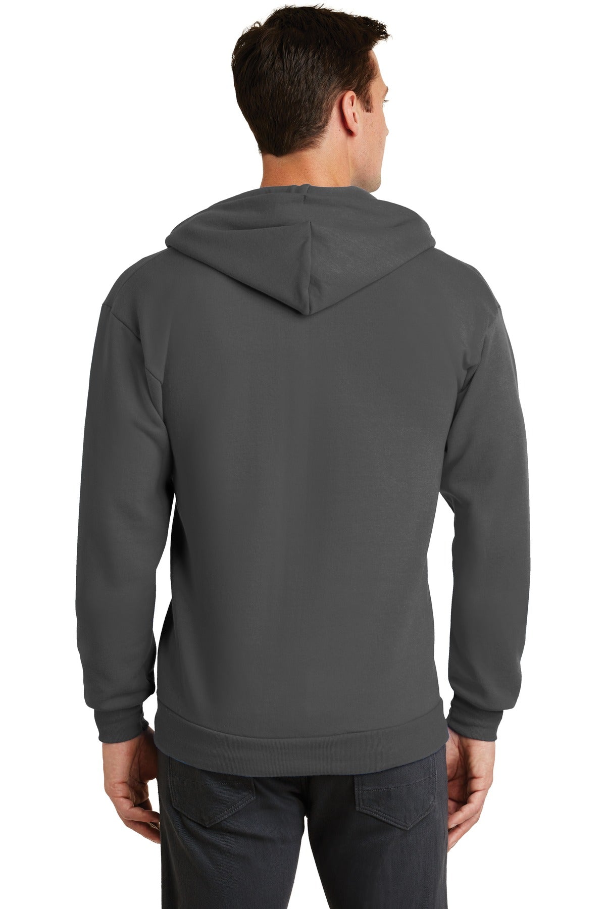Unisex Core Fleece Full-Zip Hoodie - Charcoal