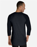 JERZEES 560RR Black Ink Heather/ Black Ink — on model back