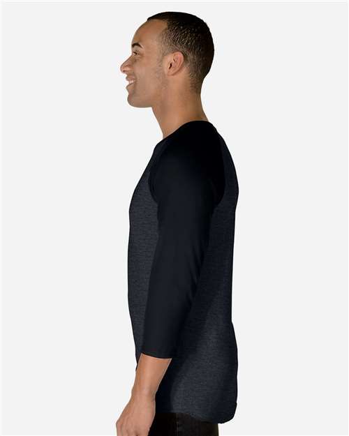 JERZEES 560RR Black Ink Heather/ Black Ink — on model side