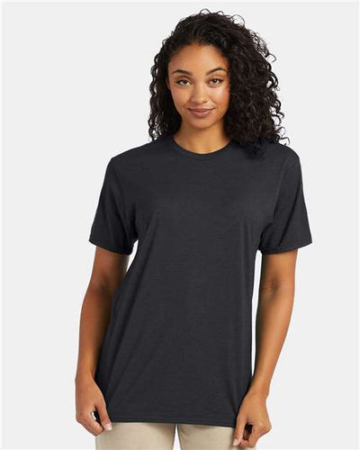 Hanes 4980 Charcoal Heather — on model front