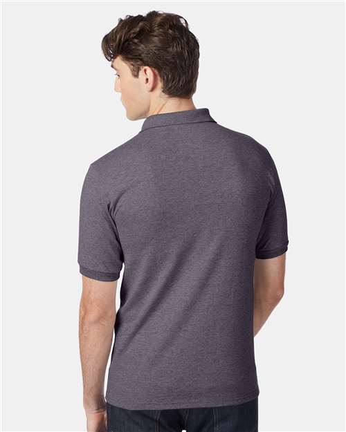 Hanes 054X Charcoal Heather — on model back