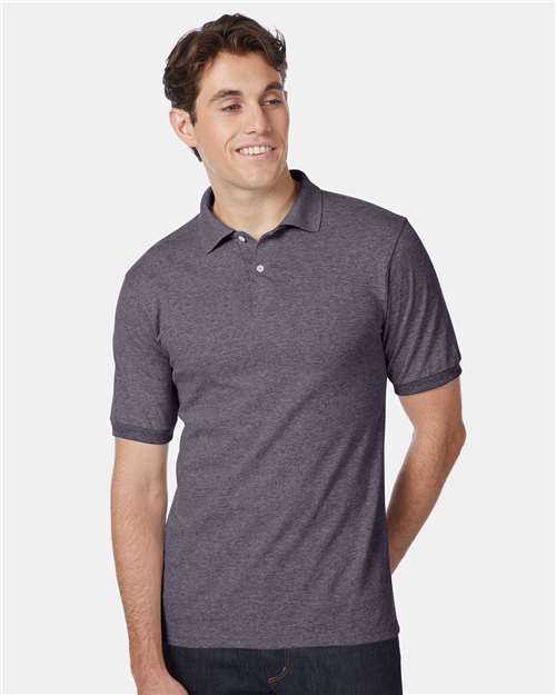 Hanes 054X Charcoal Heather — on model front