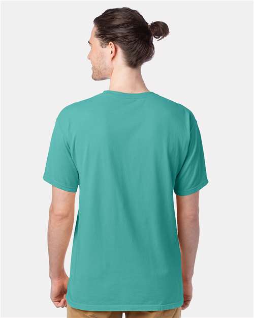 ComfortWash by Hanes GDH100 Spanish Moss — on model back