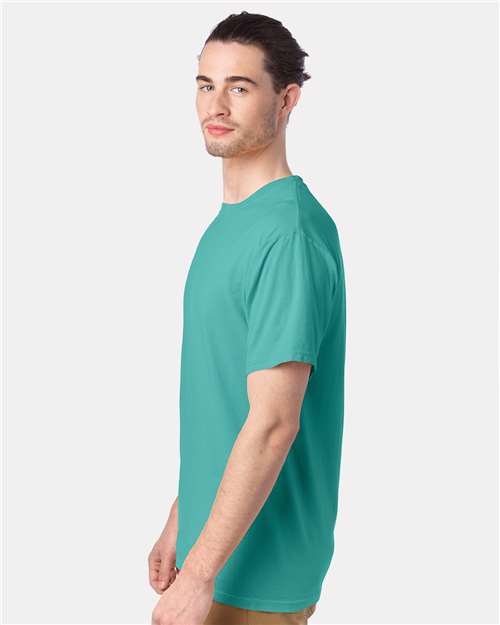 ComfortWash by Hanes GDH100 Spanish Moss — on model side