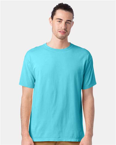 ComfortWash by Hanes GDH100 Freshwater — on model front