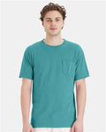 ComfortWash by Hanes GDH150 Spanish Moss — on model front