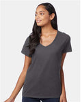 Hanes S04V Smoke Grey — on model front