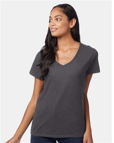 Hanes S04V Smoke Grey — on model front