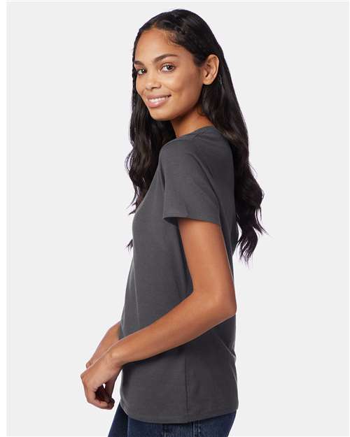 Hanes S04V Smoke Grey — on model side