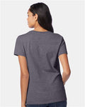 Hanes S04V Charcoal Heather — on model back