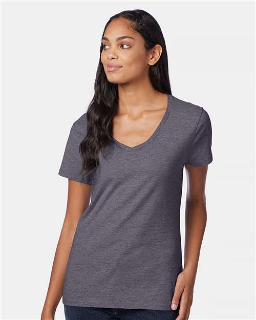 Hanes S04V Charcoal Heather — on model front