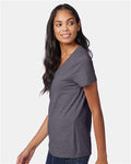 Hanes S04V Charcoal Heather — on model side