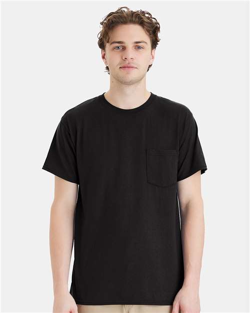 Hanes W110 Black — on model front