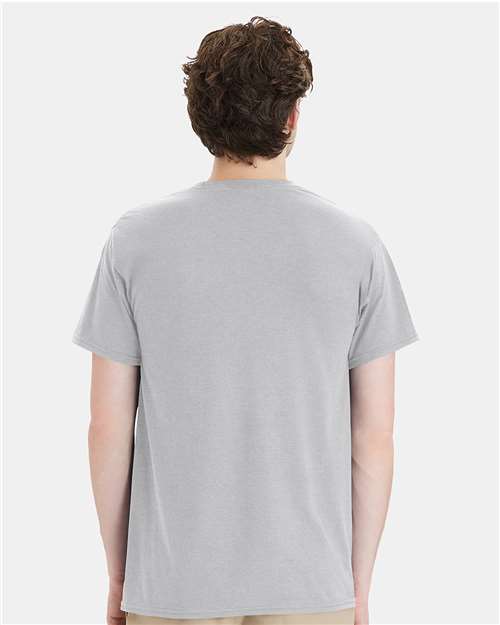 Hanes W110 Light Steel — on model back