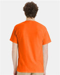 Hanes W110 Safety Orange — on model back