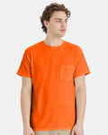 Hanes W110 Safety Orange — on model front