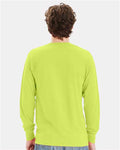 Hanes W120 Safety Green — on model back