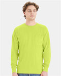 Hanes W120 Safety Green — on model front