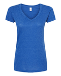 Women's Poly-Rich V-Neck - Heather Royal