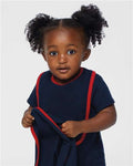 Rabbit Skins 1004 Navy/ Red — on model front