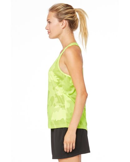 Women's Performance Racerback Tank - Sport Safety Yellow Laser Cmo