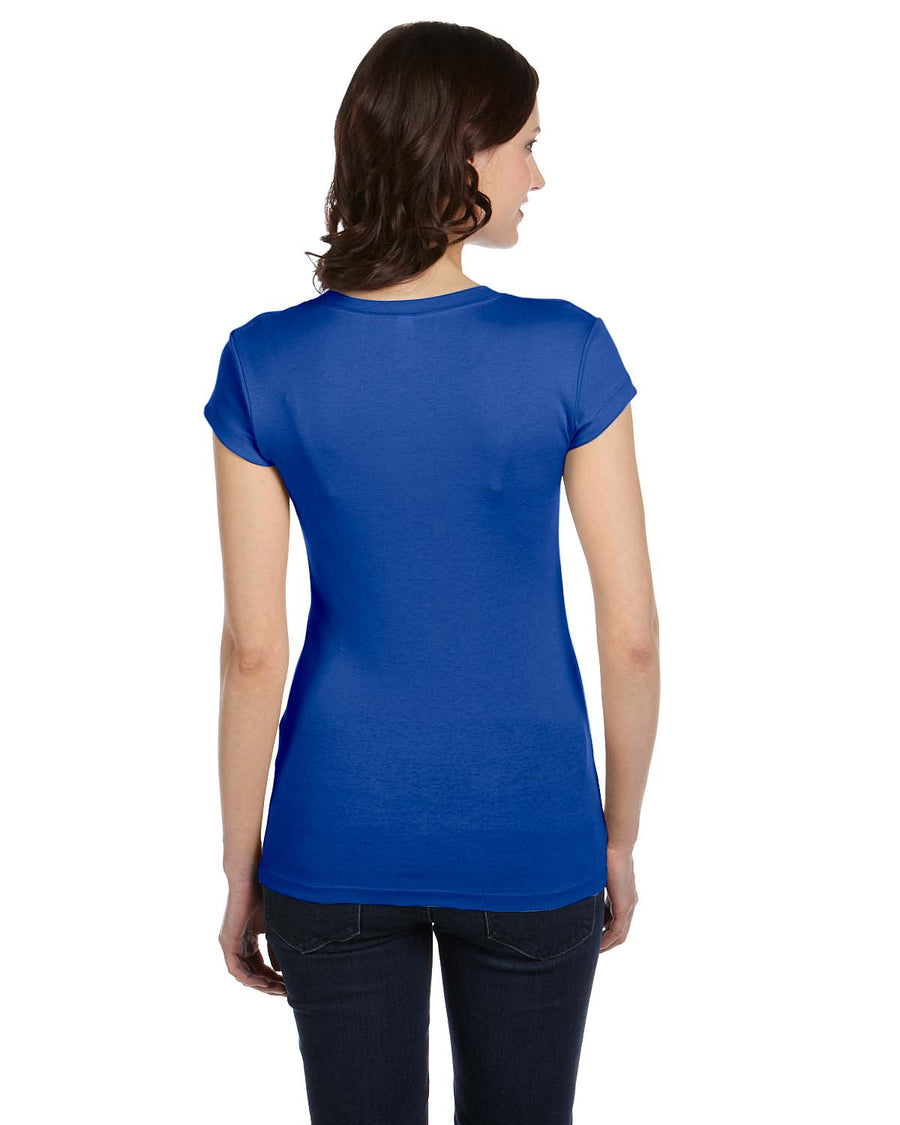 Women's Sheer Mini Rib Short-Sleeve T-Shirt - True Royal
