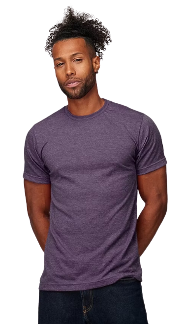 Unisex Poly-Rich Tee - Heather Purple