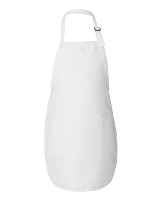 Full-Length Apron with Pockets - White