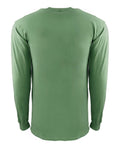 Unisex Inspired Dye Long-Sleeve Crew with Pocket - Clover